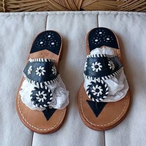 Stephen Bonanno Palm Beach Stylish Black and Tan Leather Women's Sandals_7